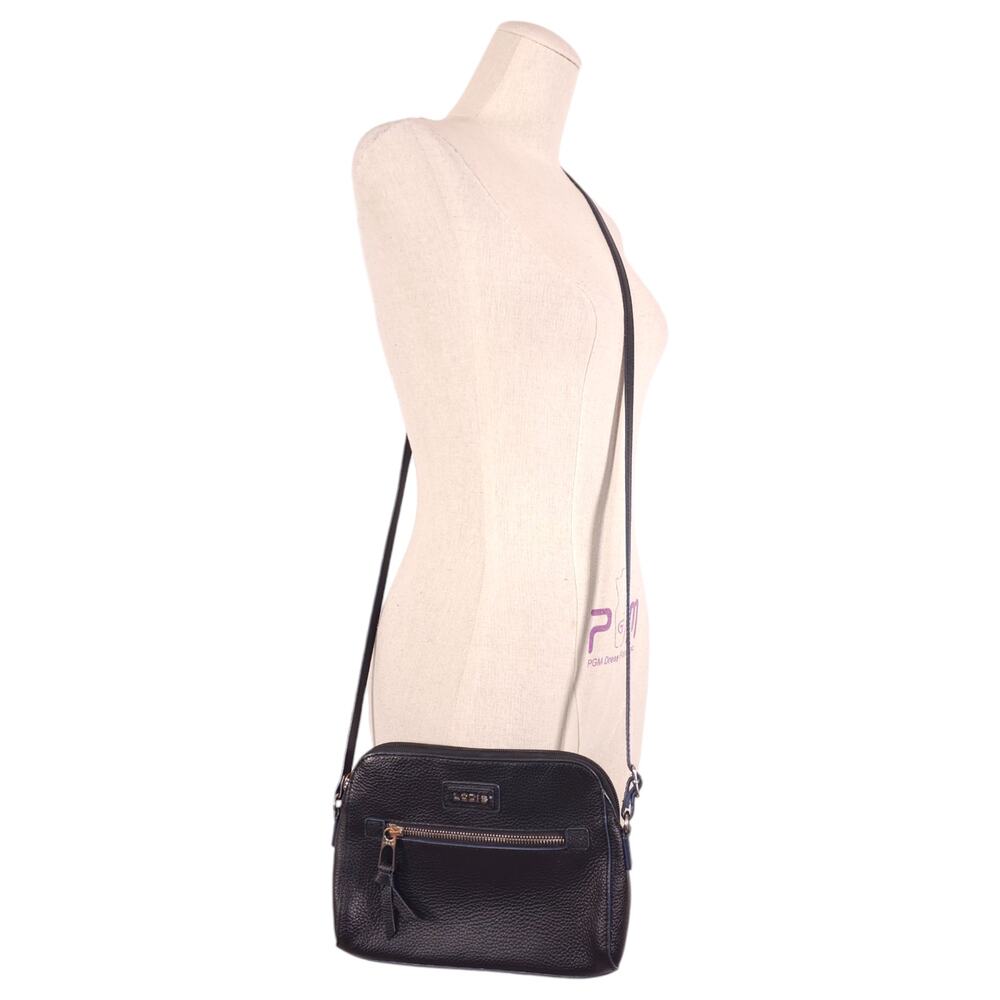 Lodis Charlotte Crossbody Leather Bag Black